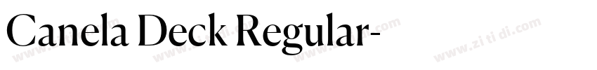 Canela Deck Regular字体转换